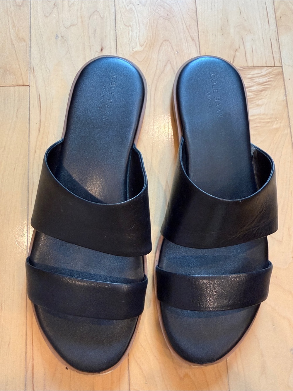 Cole Haan Black Findra Sandal Slides - Picture 4 of 7